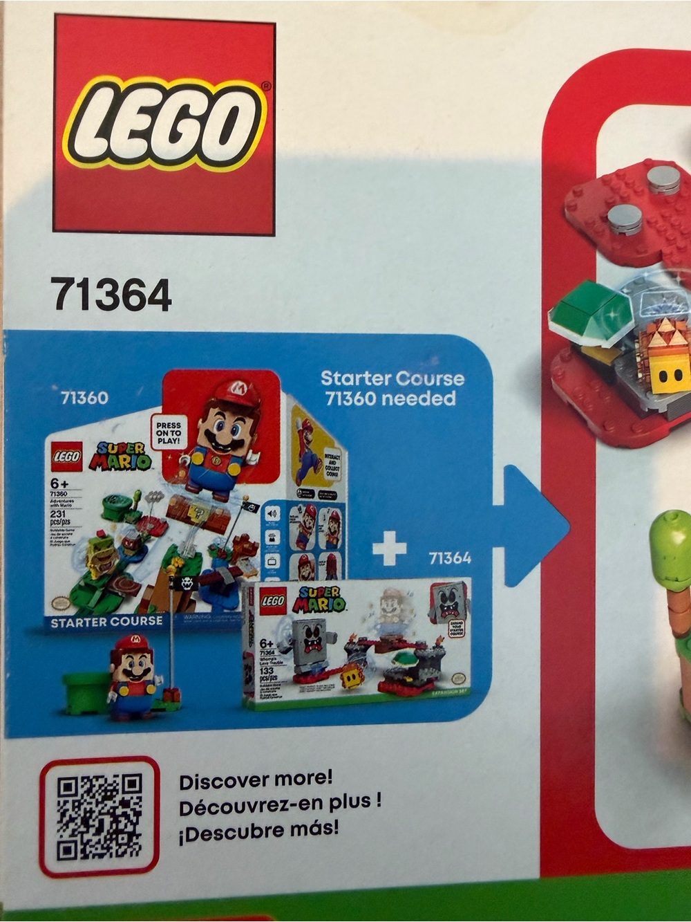 LEGO Super Mario Whomp's Lava Trouble Expansion Set - Gray/Red/Green #71364 NIB - Picture 6 of 8